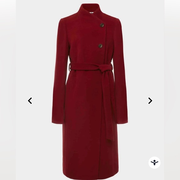 Hobbs London Asher Coat Vermillion Red Size 8 - Picture 2 of 7